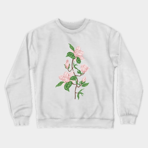 Magnolia Botanical Crewneck Sweatshirt by Salfiart